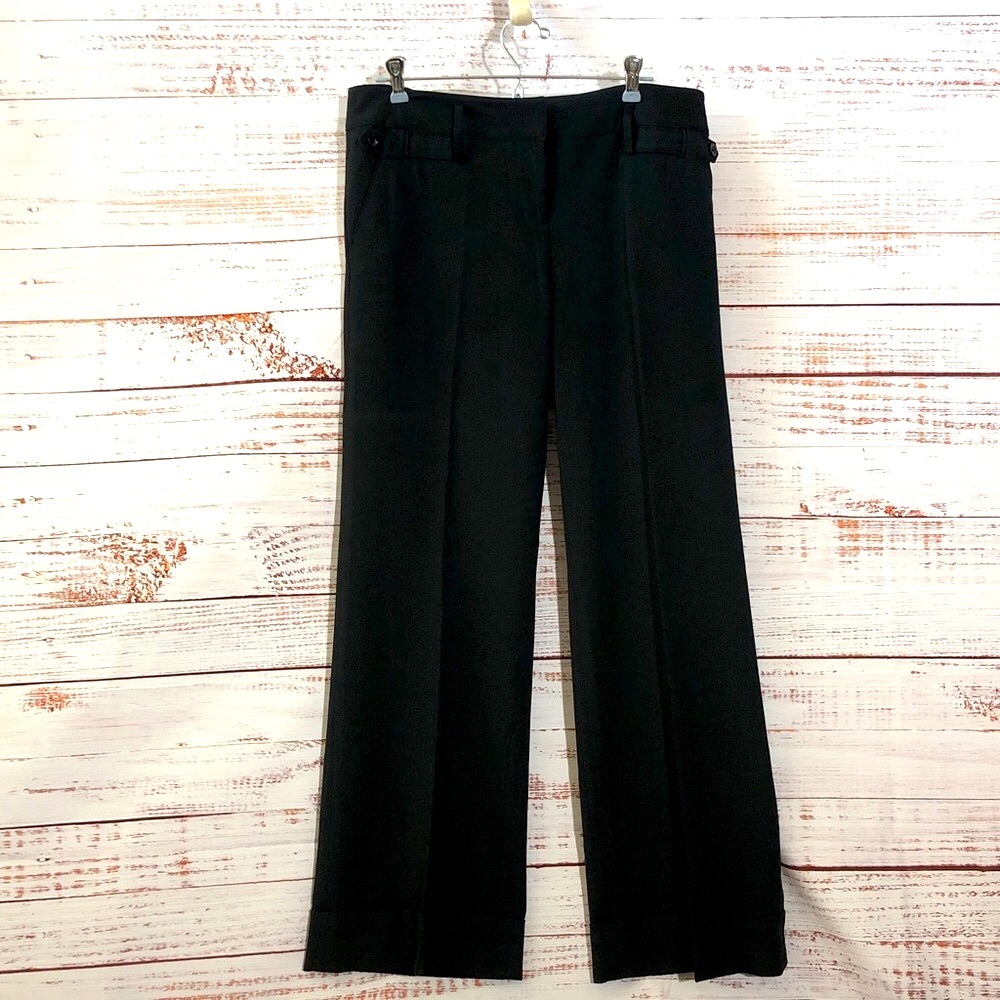 Classic Ann Taylor Loft Black Women's wide leg Pants size 10 with 17” waist NWOT